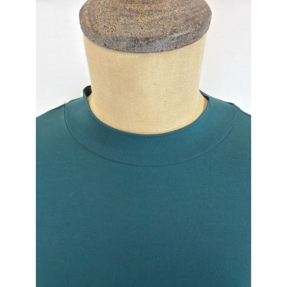 NWT Soya Concept Teal Short Sleeve Mock Neck Turtleneck #0525 XL - Picture 5 of 7